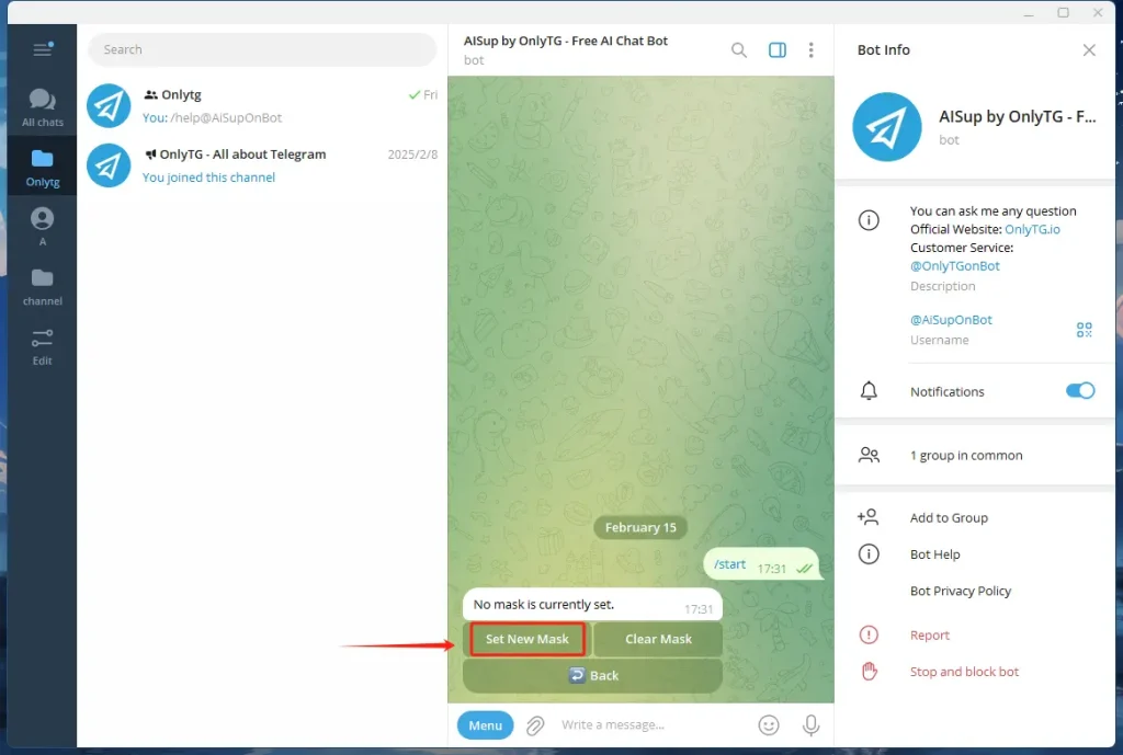 How to set up a mask 2