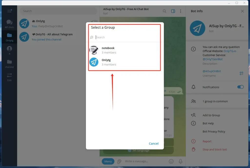 How to use AISup in different groups?
