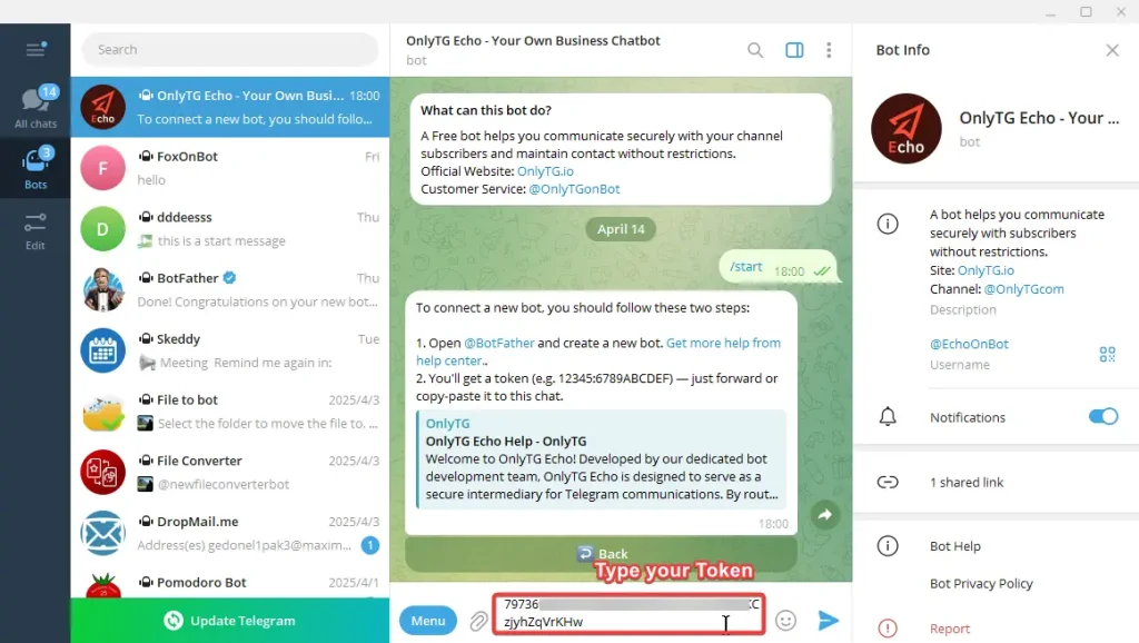 How to Use OnlyTG Echo to Build a Message Forwarding Bot
