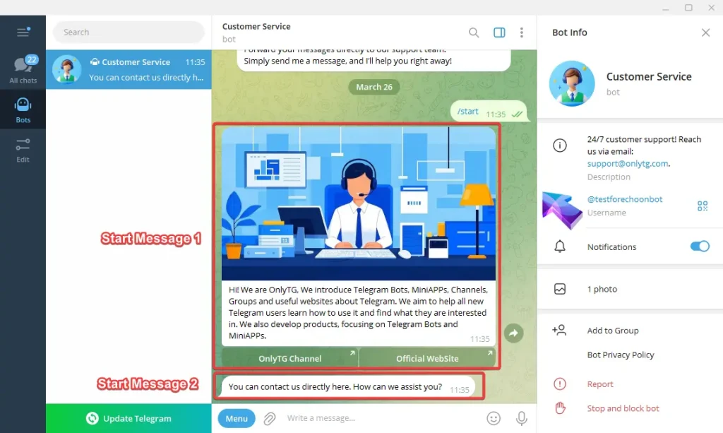 Building Telegram Business Bots with OnlyTG Echo