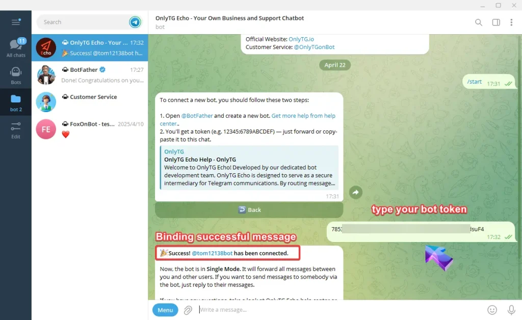 Telegram bot welcome messages