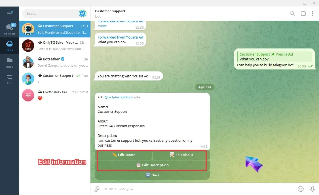 Message Reply using OnlyTG Echo