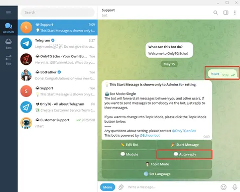 Telegram Bot Auto-reply