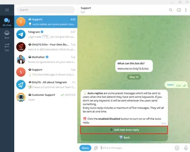 Telegram Bot Auto-reply