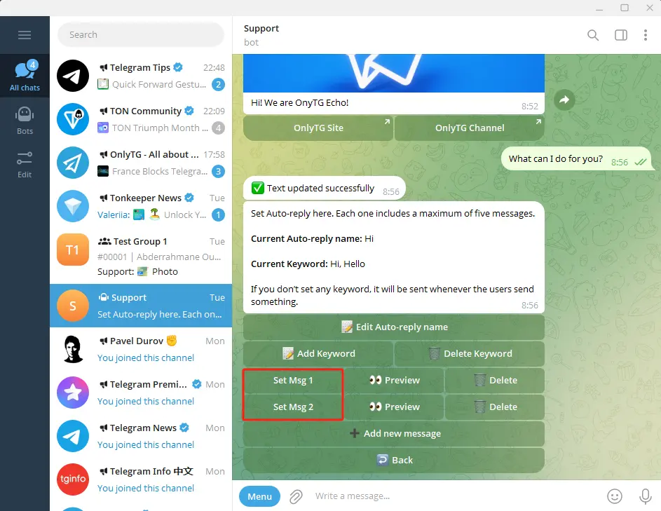 How to Set Auto Reply in Telegram?