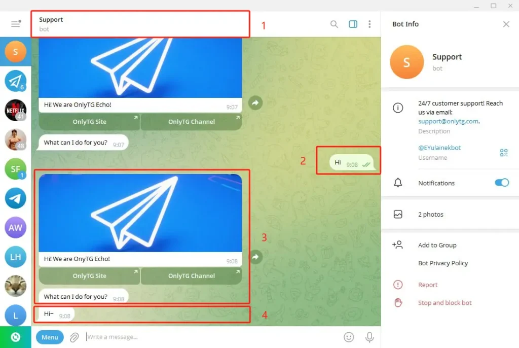 Simplify Your Telegram Business with the OnlyTG Echo Telegram Customer Service Bot