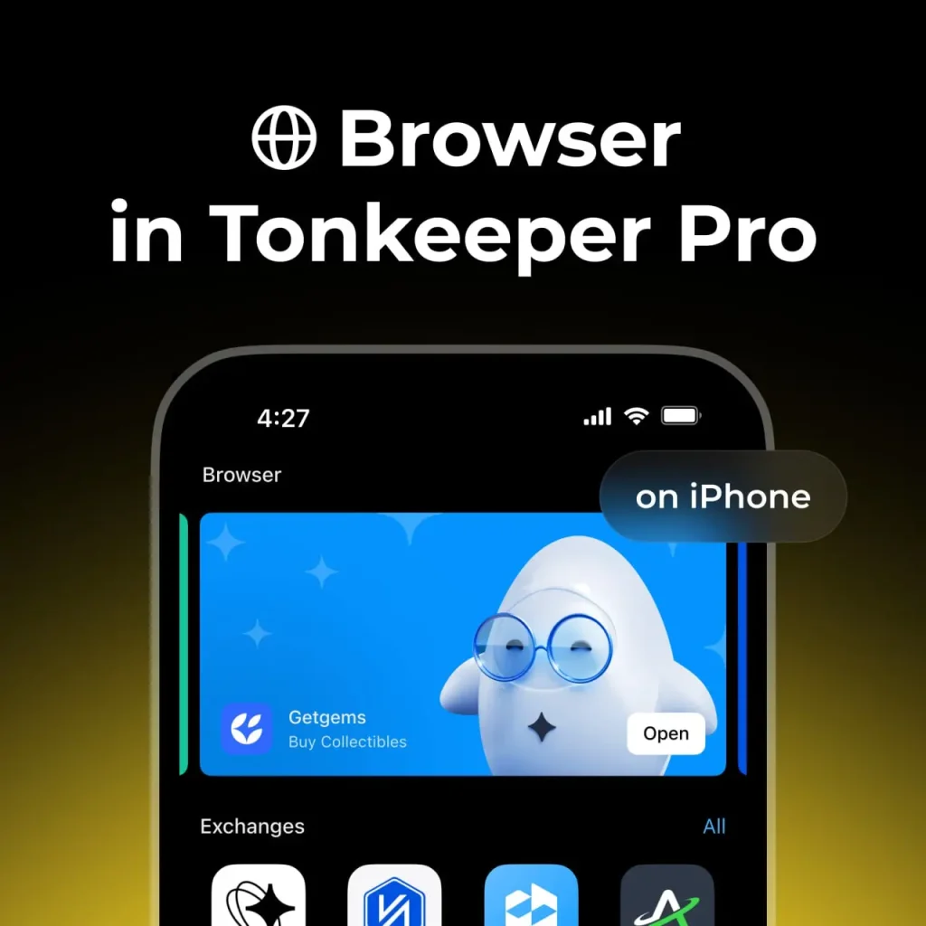 Tonkeeper Pro iOS Adds Integrated dApp Browser