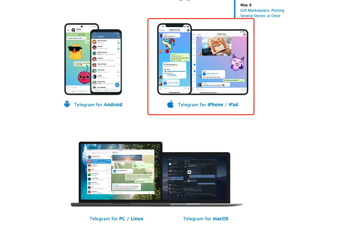 Telegram official web