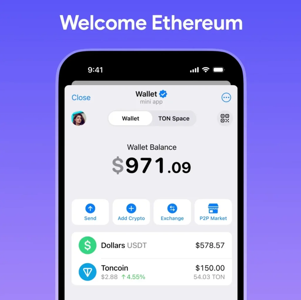 Telegram Wallet Expands to Ethereum Network with New Token Support