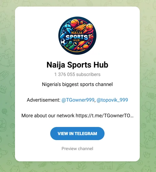 Telegram Channels of Sport