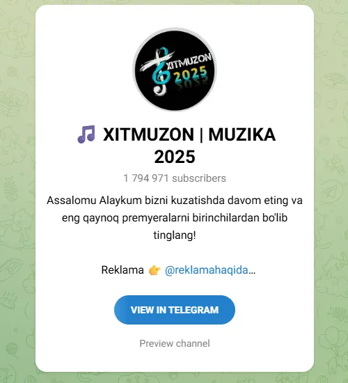 Telegram channel of music