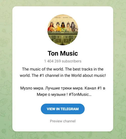 Telegram channel of music