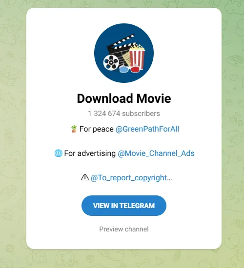 Telegram channels of Movie
