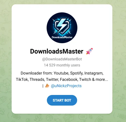 Telegram Bots of downloader