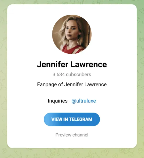 Telegram channel of Public Figure