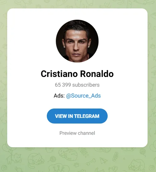 Telegram channel of Public Figure