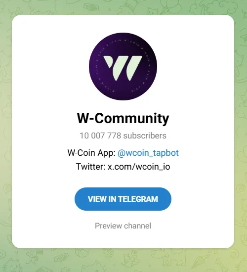 Telegram channels of Community