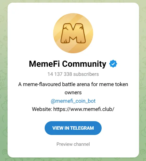 Telegram channels of Community