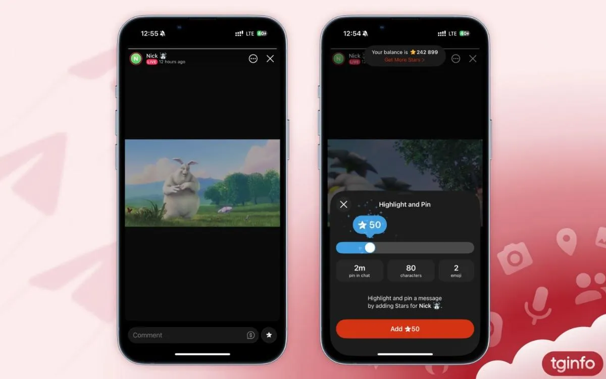 Telegram to Introduce Paid Comment Pinning on Live Streams