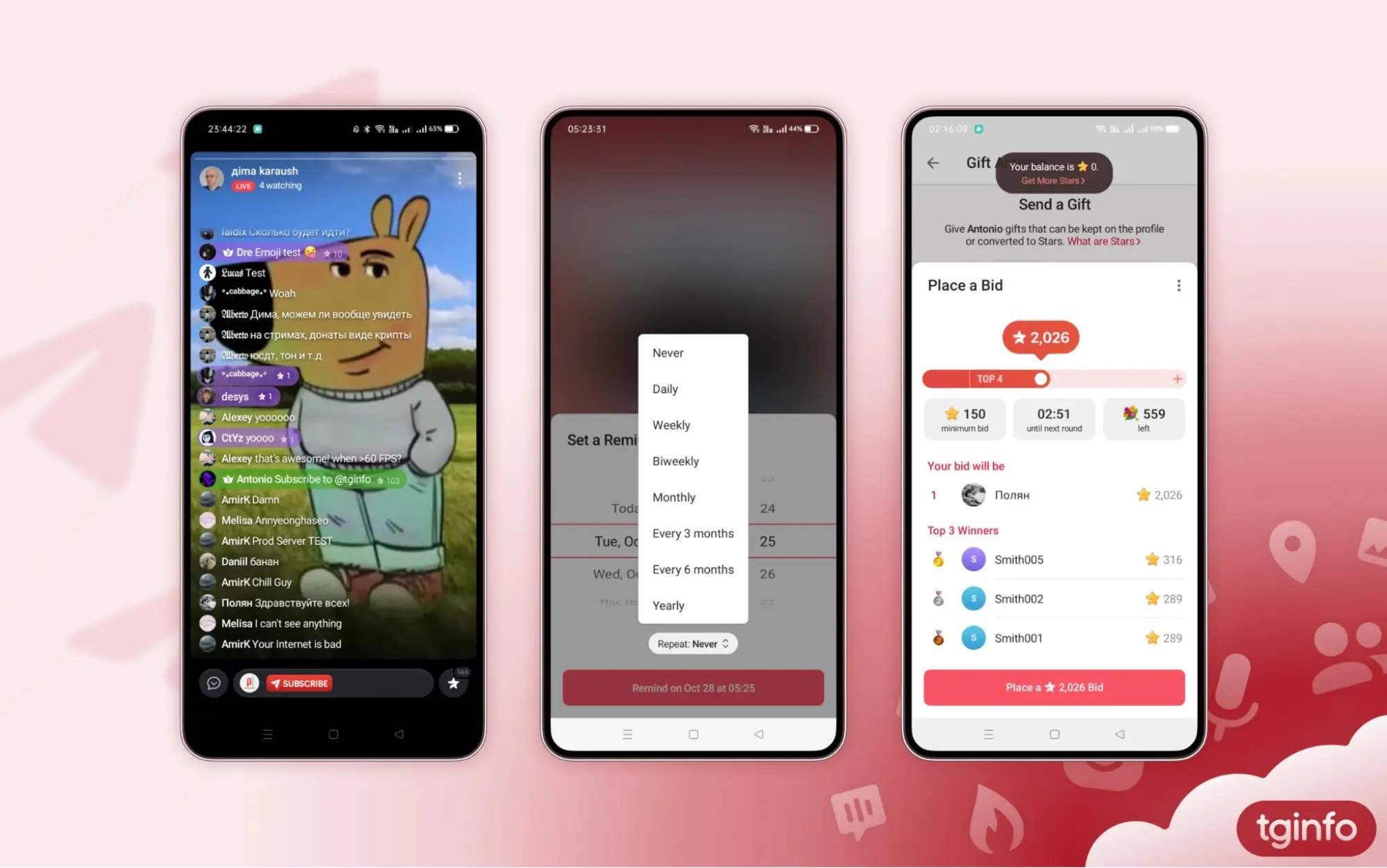 [2025.11.17] Telegram 12.2 Adds Live Streams, Gift Auctions, and Enhanced Scheduling