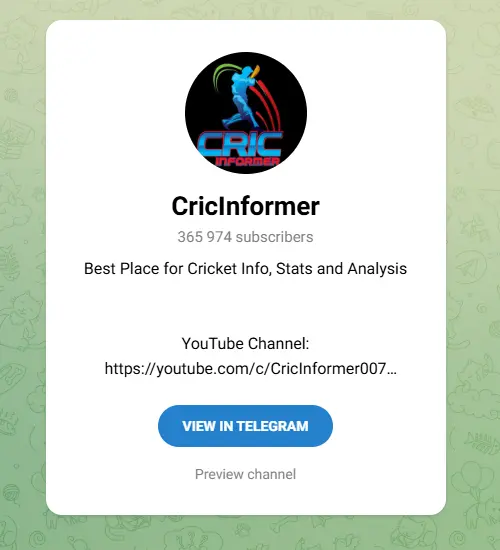 Find 6 India Sports Telegram Channels in 2026