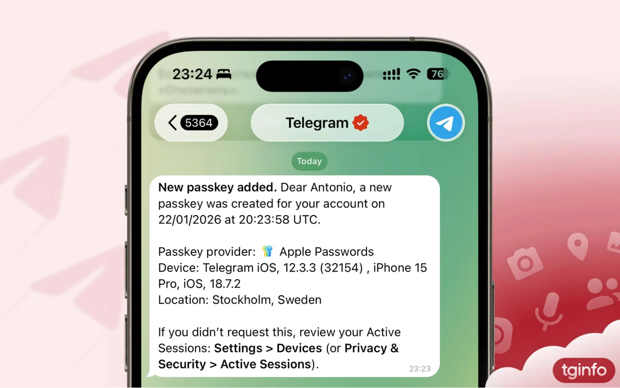 Telegram Adds Security Alerts for New and Deleted Passkeys