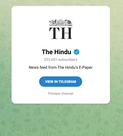 Indian Telegram Channels of News